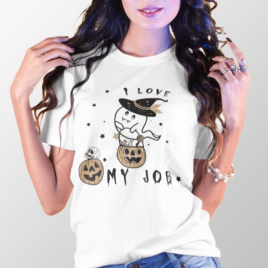 HALLOWEWEE I LIEBE MEIN JOB VAMPIRE GHOST T-Shirt