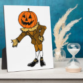 HALLOWEWEEN PUMPKIN HEAD SCARECROW PILGRIM FOTOPLATTE (Seite)