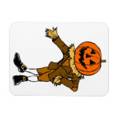 HALLOWEWEEN PUMPKIN HEAD SCARECROW PILGRIM MAGNET (Horizontal)