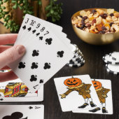 HALLOWEWEEN PUMPKIN HEAD SCARECROW PILGRIM SPIELKARTEN (In Situ)