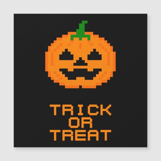 HALLOWEWEEN PUMPKIN - TRICK ODER BEHANDLUNG Magnet (Vorderseite)
