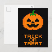 HALLOWEWEEN PUMPKIN - TRICK ODER BEHANDLUNG POSTKARTE (Vorne/Hinten)