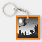 HALLOWEWEEN WITCH-SILHOUETTE MIT SCHLÜSSELANHÄNGER (Vorderseite)