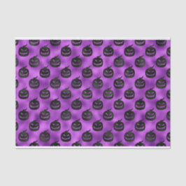 HALLOWEWEN LILA MIT SCHWARZPUMPKINEN SEIDENPAPIER