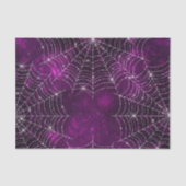 HALLOWEWEN LILA MIT SILVER SPIDER WEBS SEIDENPAPIER (Vorderseite)