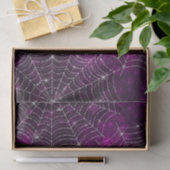 HALLOWEWEN LILA MIT SILVER SPIDER WEBS SEIDENPAPIER (Geschenk)
