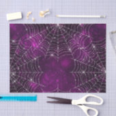 HALLOWEWEN LILA MIT SILVER SPIDER WEBS SEIDENPAPIER (Handwerk)