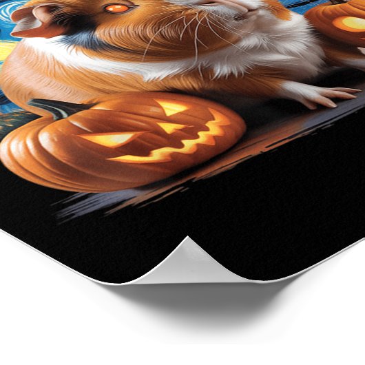 Hallowheek Guinea G Halloween Art Poster (Ecke)