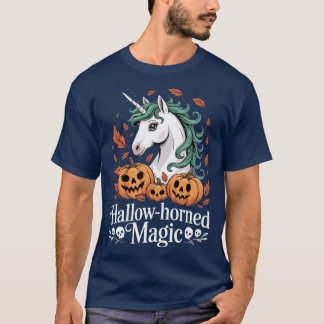 HallowHorned Magisches Gruseliges Halloween Einhor T-Shirt
