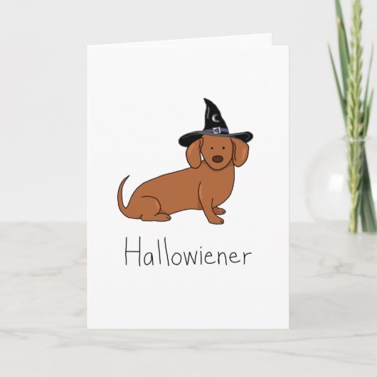 Hallowiener - Halloween-Dackel-Hund (Dackel) Karte (Vorderseite)