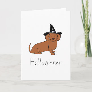 Hallowiener - Halloween-Dackel-Hund (Dackel) Karte