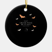 Hallowine Halloween Quote Eat Drink Keramik Ornament (Vorne)