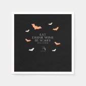 Hallowine Halloween Quote Eat Drink Serviette (Vorderseite)