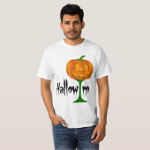Hallowino Pumpkin Wine Glass Halloween T-Shirt (Vorne ganz)