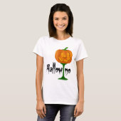 Hallowino Pumpkin Wine Glass Halloween T-Shirt (Vorne ganz)