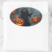 Hallowinsticker Ovaler Aufkleber (Tasche)