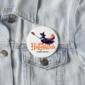 HalloWitch farbenfrohe Hexenillustrierung Hallowee Button (Beispiel)