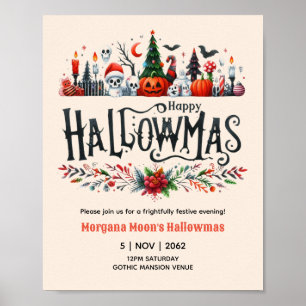 Hallowmas EVENT POSTER Halloween Weihnachtsmashup