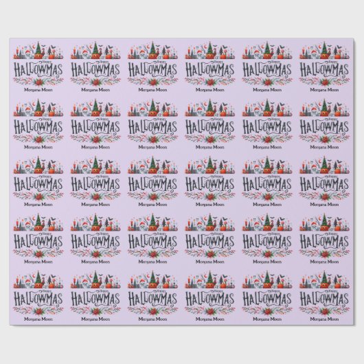 Hallowmas Giftwraween Halloween Weihnachtsmashup Geschenkpapier (Flach)