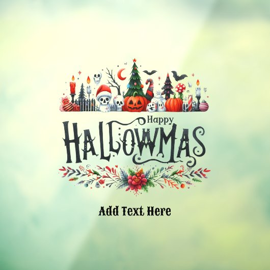 Hallowmas WINDOW DECOR Halloween Weihnachtsmashup Fensteraufkleber (Blatt 3)