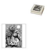 HALLOWS EVE BLACKBIRD WIZARD, HALLOWEEN RAVEN GUMMISTEMPEL (Stempel)