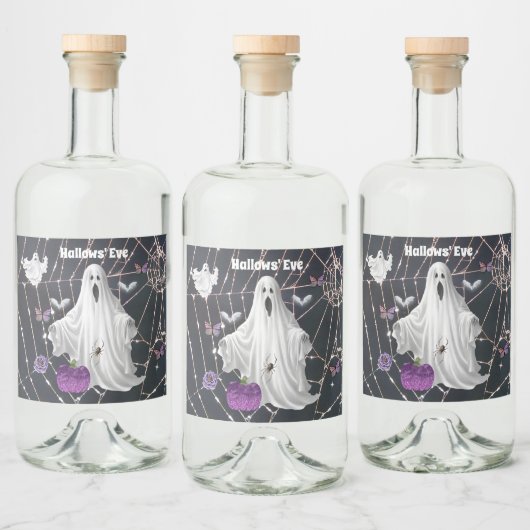 Hallows' Eve Ghost Alkoholflaschenetikett (Flaschen)