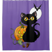 Hallow's Eve Kitty Duschvorhang (Vorderseite)