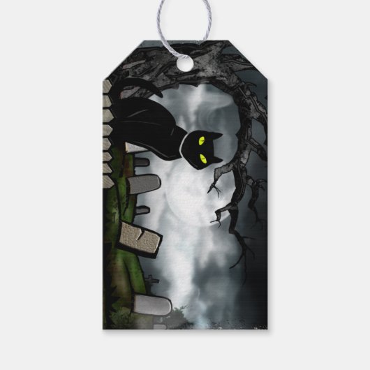 Hallows Graveyard Halloween Geschenkanhänger (Vorderseite)