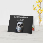 HALLOWWEITE SKELETON JOKcard Karte (Gelbe Blume)