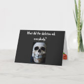 HALLOWWEITE SKELETON JOKcard Karte (Vorderseite)