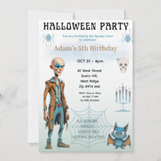 Hallowwen Birthday Party Einladung