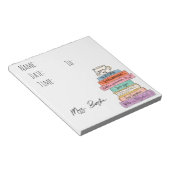 Hallpass für Englischlehrer Notizblock (angewinkelt)