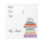 Hallpass für Englischlehrer Notizblock (Vorderseite)