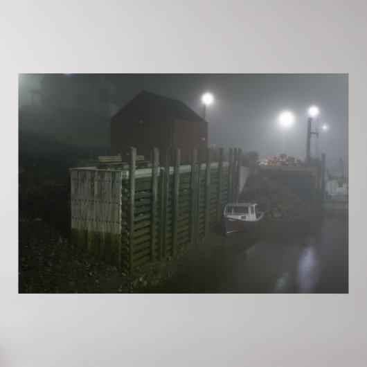 Hall's Harbour Fog At Low Tide Fine Art Print Poster (Vorne)