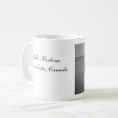 Hall's Harbour Wharf (B&W) Tasse (Vorderseite Links)