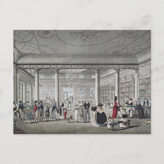 Hall's Library in Margate, 1789 Postkarte (Vorderseite)
