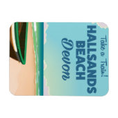 Hallsands Beach Devon Beach Reiseplakat Magnet (Horizontal)