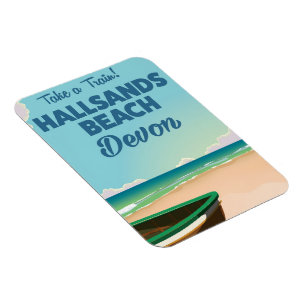 Hallsands Beach Devon Strand Reiseplakat Magnet