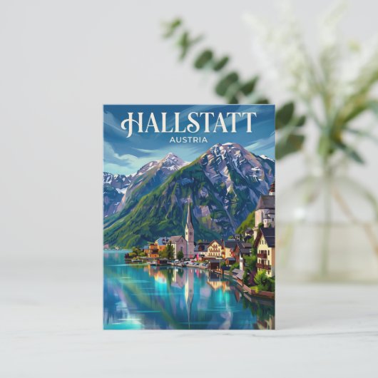 Hallstatt Austria Postkarte (Stehend Vorderseite)
