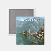 Hallstatt Austria Travel Magnet (Vorderseite/Rückseite)