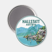 Hallstatt Austria Travel Magnet (Vorderseite/Rückseite)