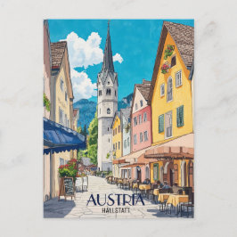Hallstatt Austria Travel Postkarte