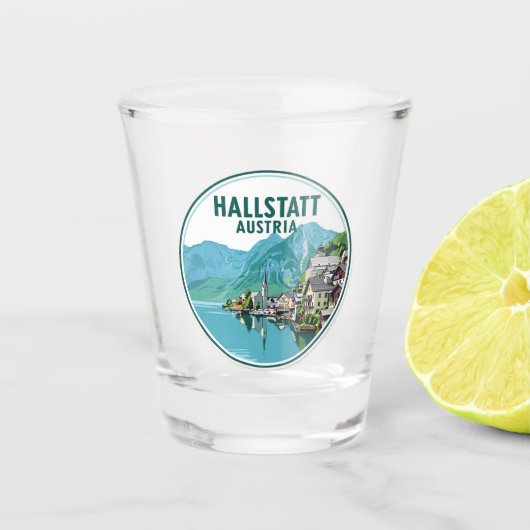 Hallstatt Austria Travel Schnapsglas (Vorderseite)