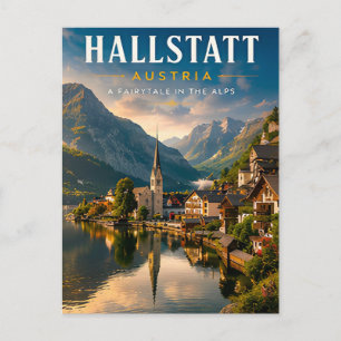 🏔️ Hallstatt Österreich Alpendorf Postkarte