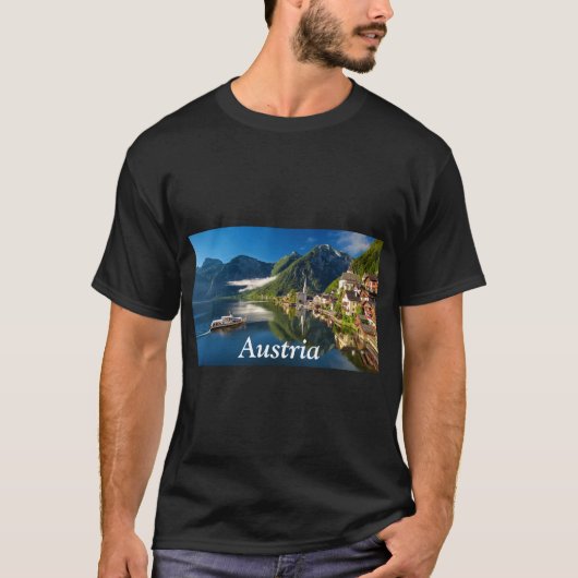 Hallstatt Österreich Bergsee Sommer T-Shirt (Vorderseite)