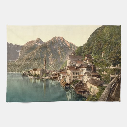 Hallstatt, Österreich Geschirrtuch (Horizontal)