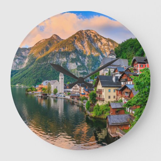 Hallstatt Österreich Große Wanduhr (Vorderseite)