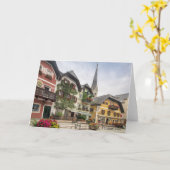 Hallstatt, Österreich, malerisches Foto Karte (Gelbe Blume)