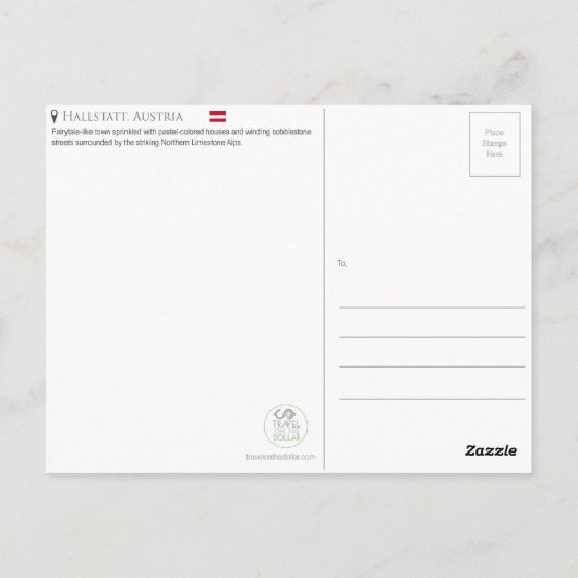 Hallstatt, Österreich Postcard Postkarte (Rückseite)