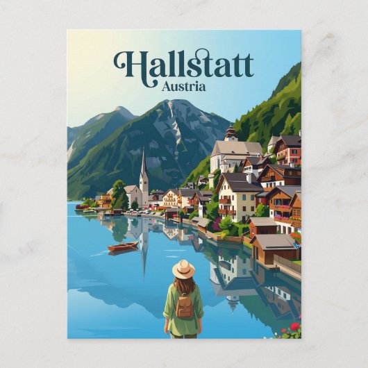 Hallstatt Österreich Postkarte (Vorderseite)